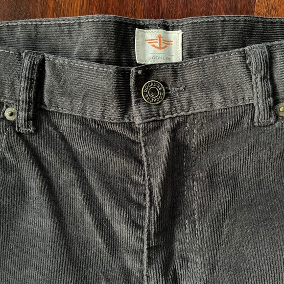Dockers Men's Corduroy Plants Size 36x30 Dark Gray - Picture 5 of 9